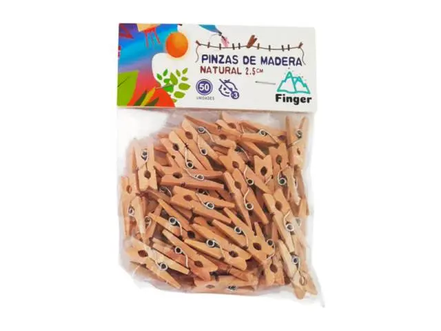 Perrito de madera natural 2,5cm 50 unidades AA3181- Finger