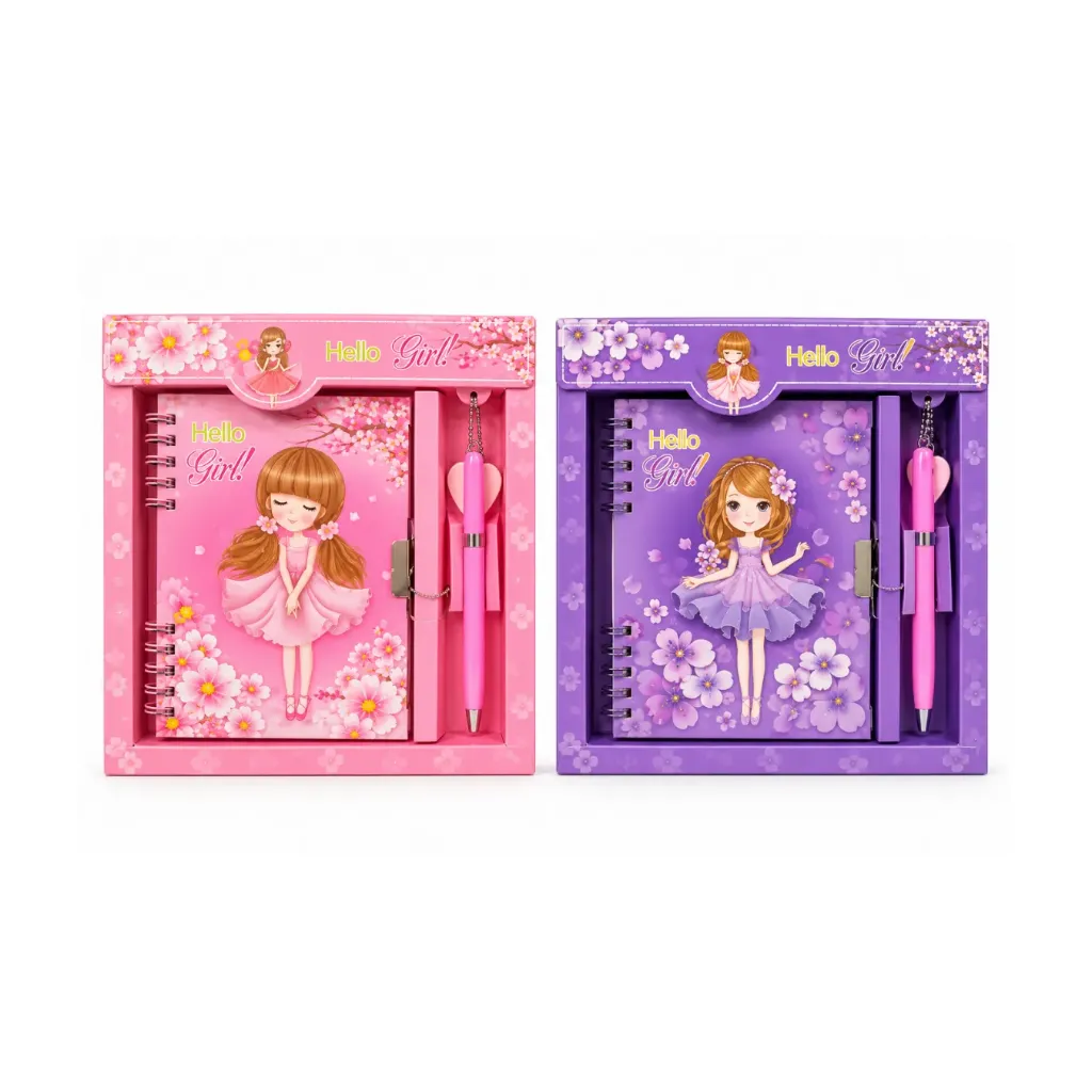 [4051 106011] Diario de vida con lápiz 20x20cm 107116-17-18 - Aladdin (niña)