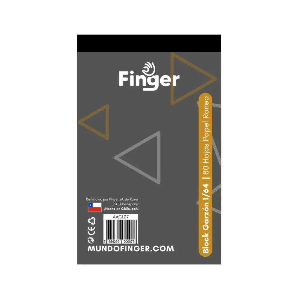 [5141] Block garzón roneo 80 hojas 1/64 hg - Finger / AACL07
