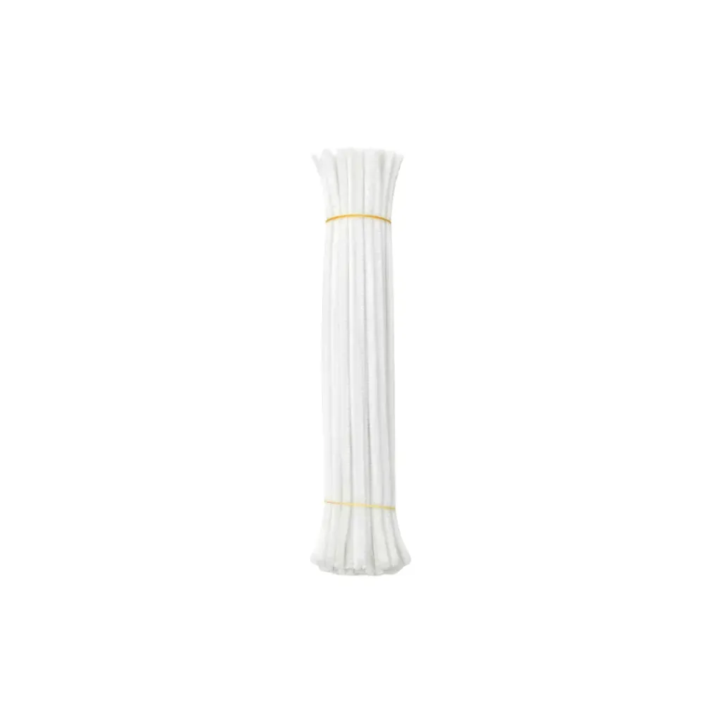 [3339-blanco] Limpiapipa de color 30cm 100 limpiapias - Finger (blanco)