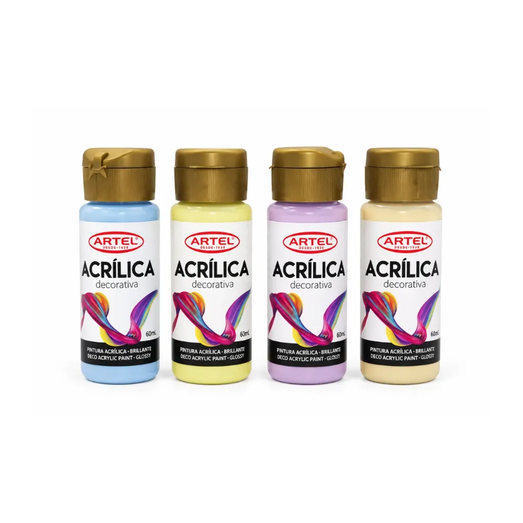 [4001-amarillo] Pintura acrílica colores pastel 60ml - Artel (amarillo)