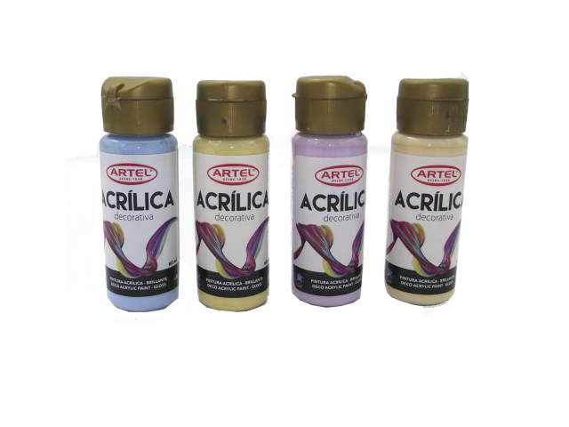 [4001-amarillo] Pintura acrílica colores pastel 60ml - Artel (amarillo)
