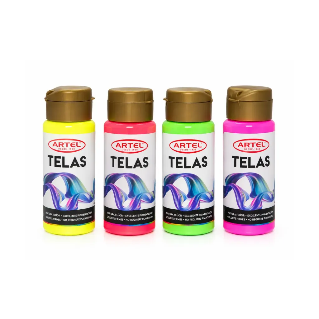 [3994-naranjo] Pintura tela neón 60ml - Artel (naranjo)