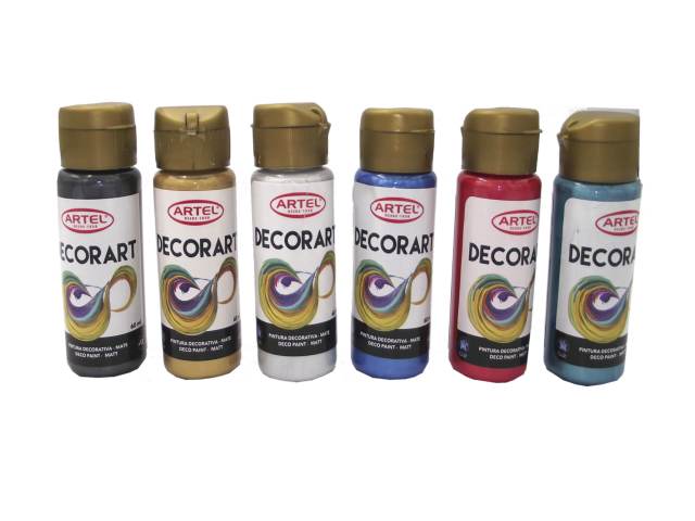 Pintura decoart colores metálicos 60ml - Artel