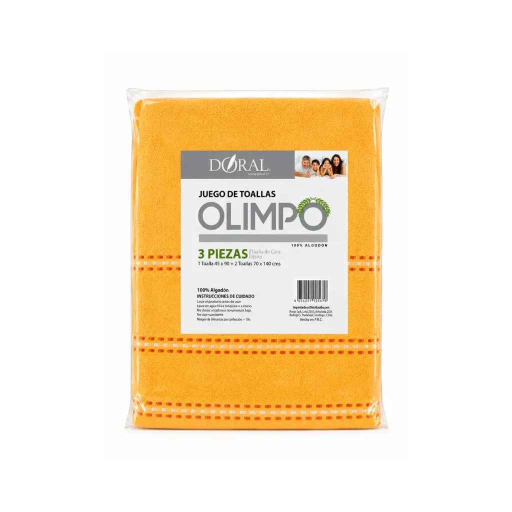 [5156] Set toalla olimpo 45 x 90 3pzs- Doral