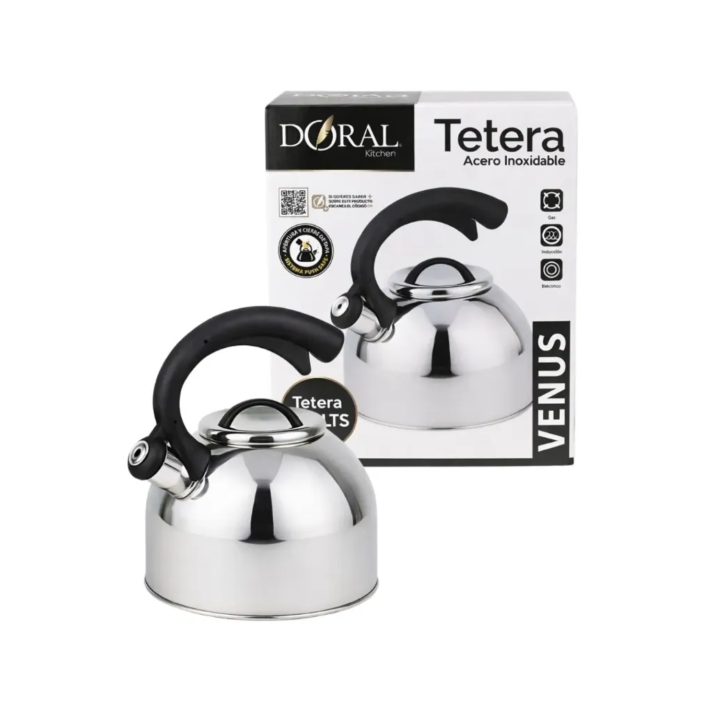 [4895 verde mazana] Tetera Venus acero inoxidable 2.5 litros - Doral  (verde manzana)