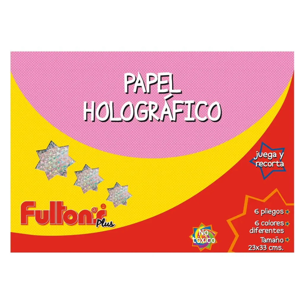 [5166] Papel holográfico block 6 hojas A3 - Fultons