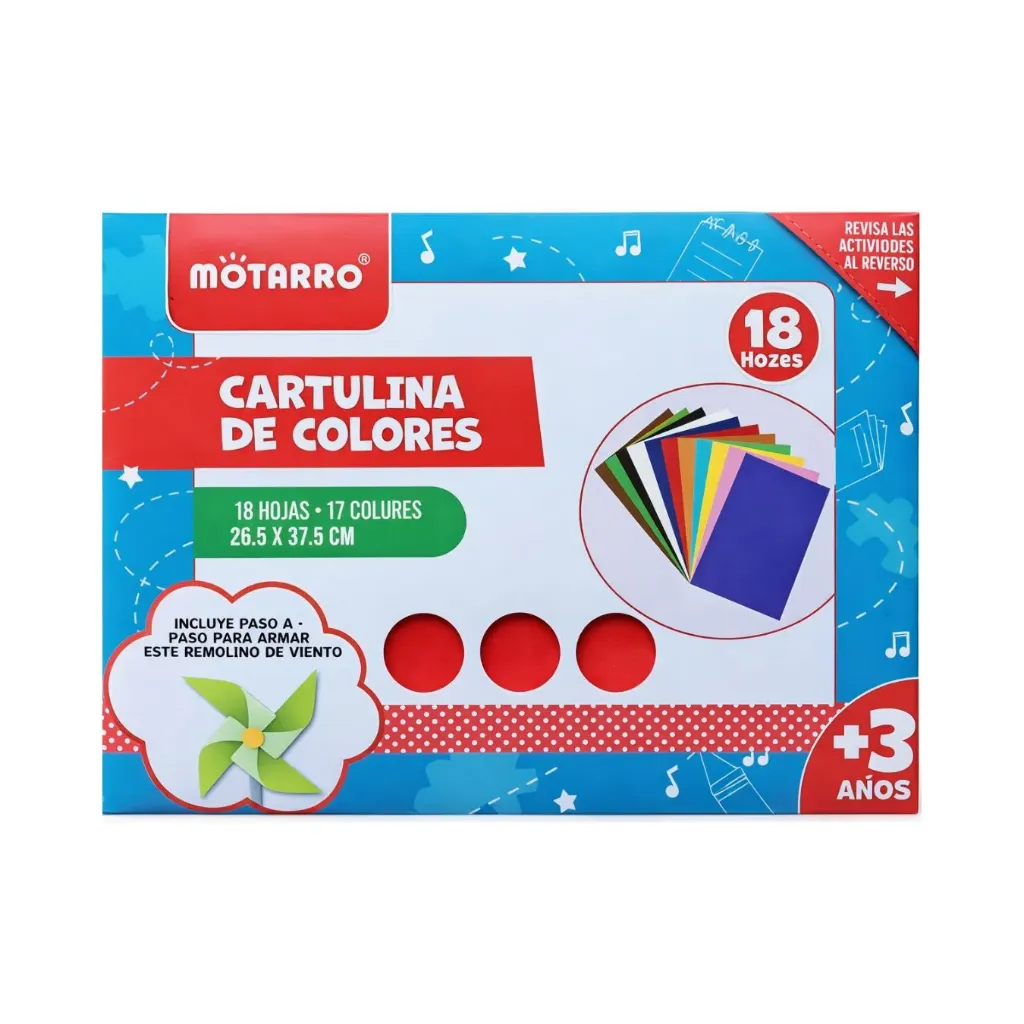[5168] Carpeta cartulina 17 colores - Motarro