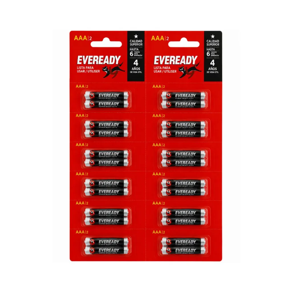 Blíster 24 unidades Pilas AAA 1.5 volt - Eveready