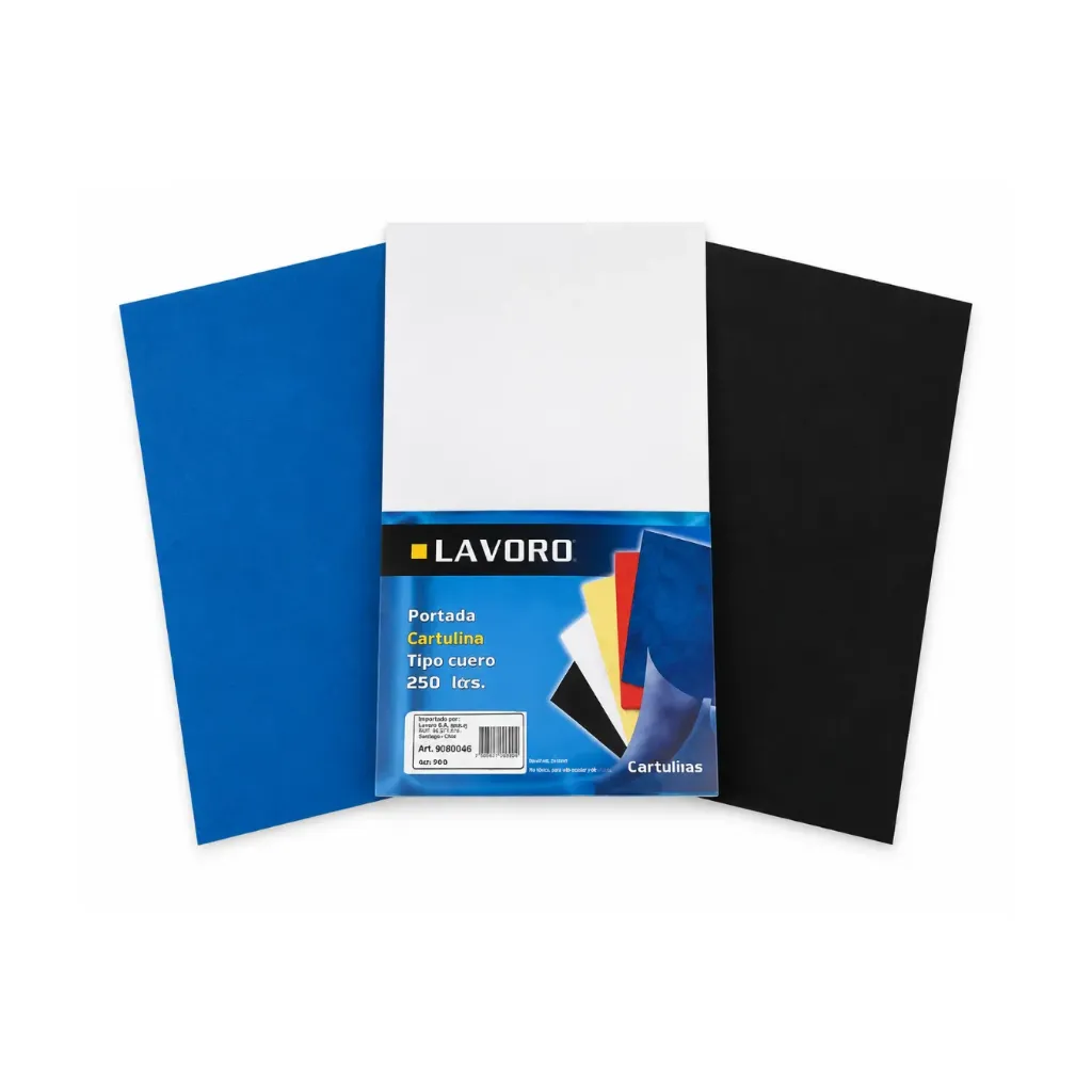 [1315-blanco] PORTADA CARTULINA ANILLADO AZUL-BC-NG (TIPO CUERO (blanco)