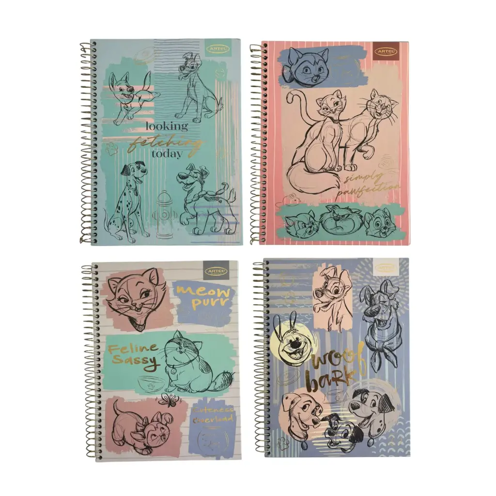 [5180-cat Dog classic] Cuaderno triple 150 hojas Disney - Artel (Cat Dog classic)