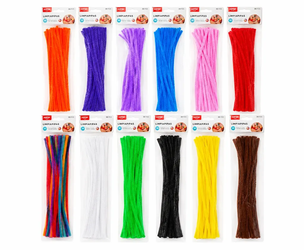 [5038-negro] 30 limpia pipas colores 30cm - Motarro (negro)