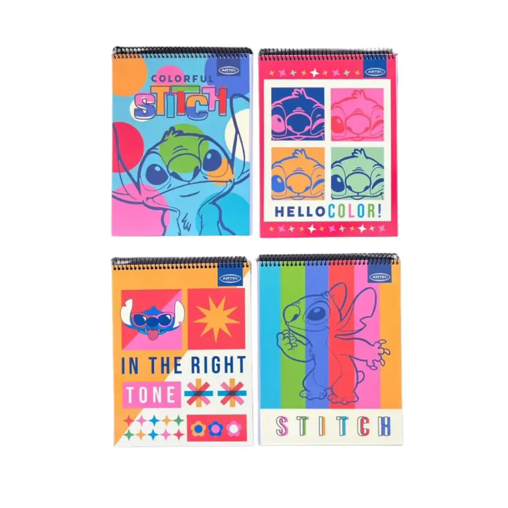 [5215-stitch colores] BLOCK CARTA CROQUERA 80 H DISEÑO DISNEY - ARTEL (stitch colores)