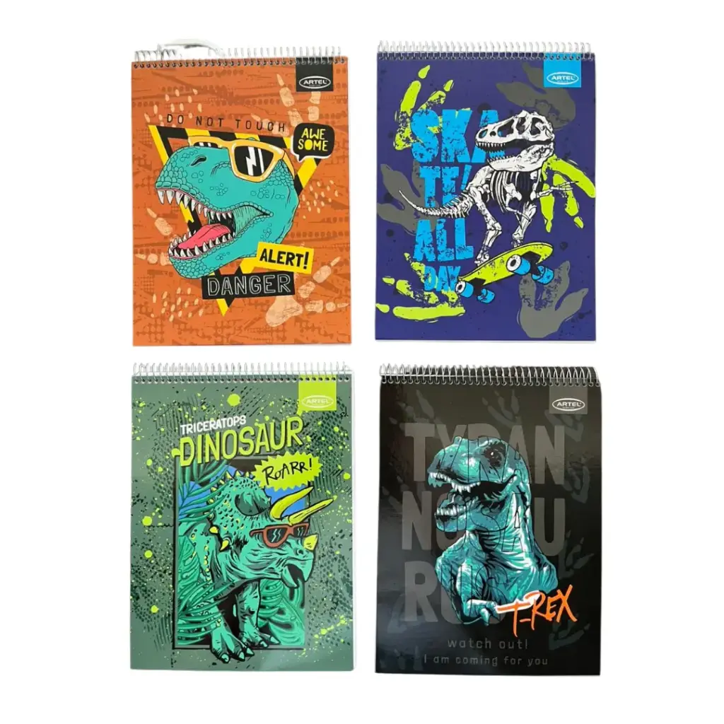 [5214-dino] BLOCK CARTA CROQUERA 80 H DISEÑO - ARTEL (dinos)