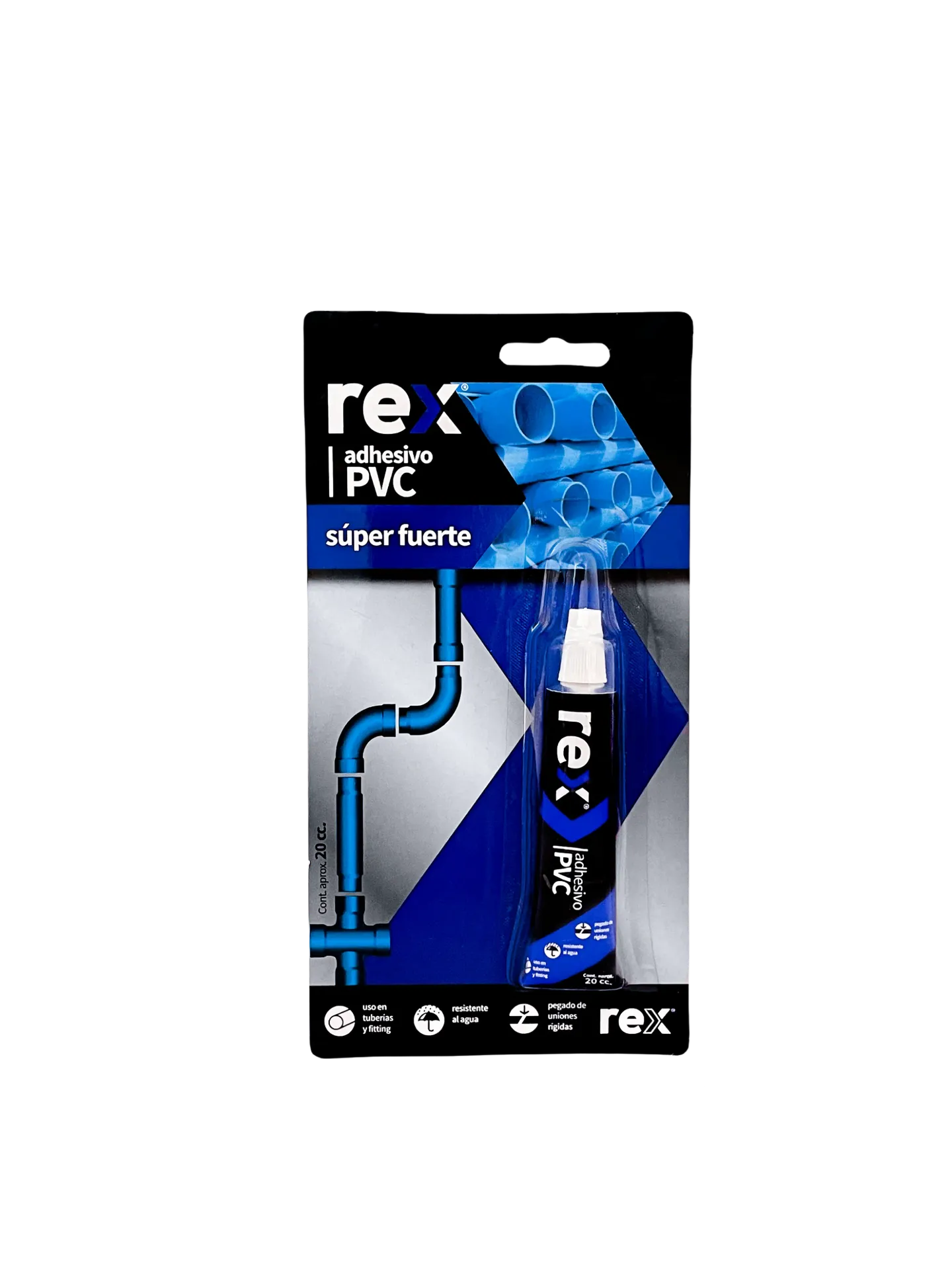[5214] Adhesivo PVC súper fuerte 20cc - Rex / 30325