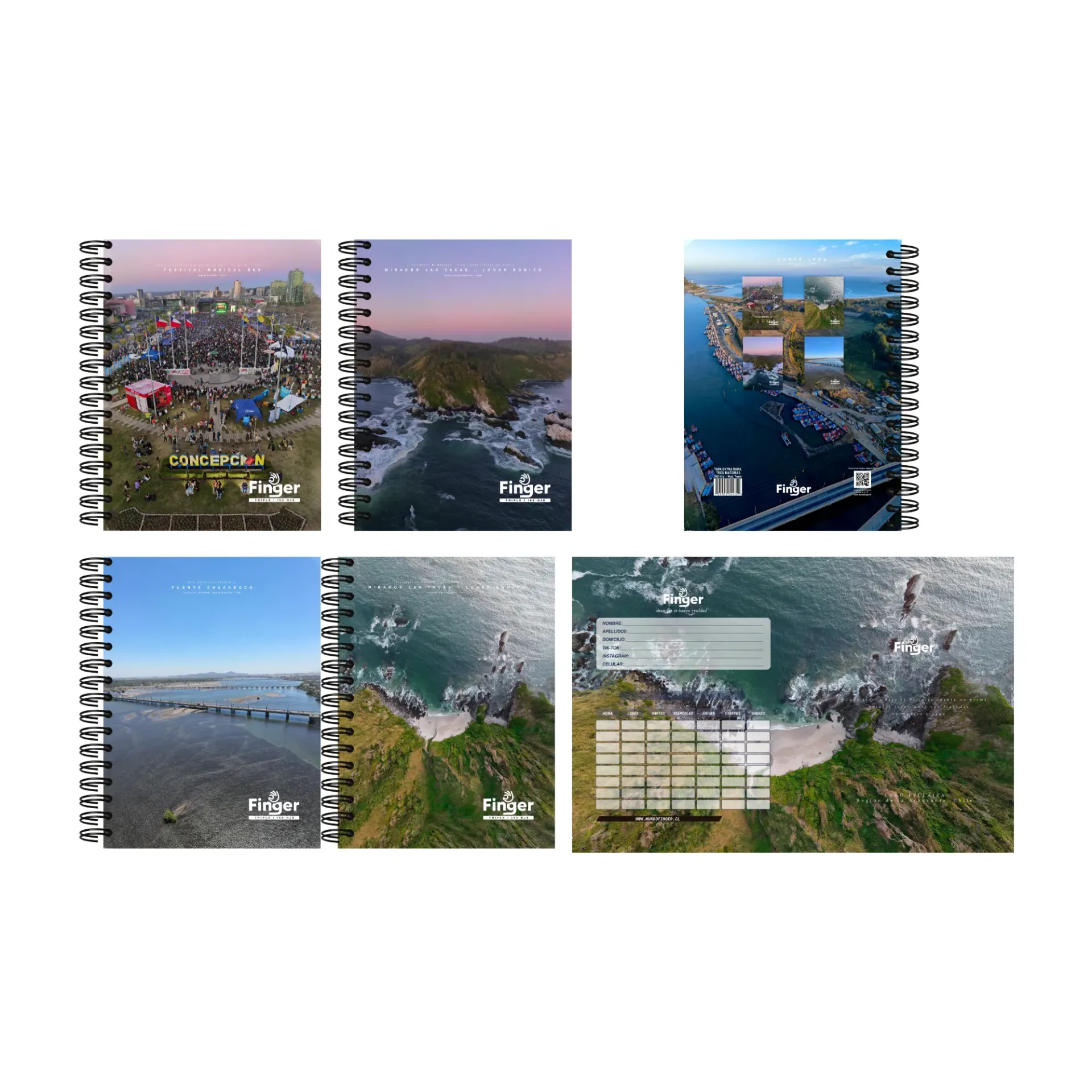 [4974-biobio 2] Cuaderno triple universitario 3 materias - Finger (biobio)