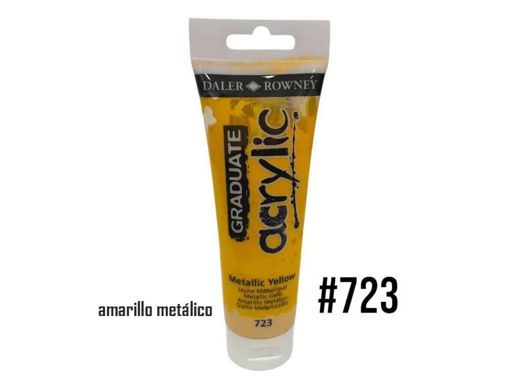 [5078-amarillo 723] Acrílicos graduate metálicos 120ml - Daler Rowney (amarillo)