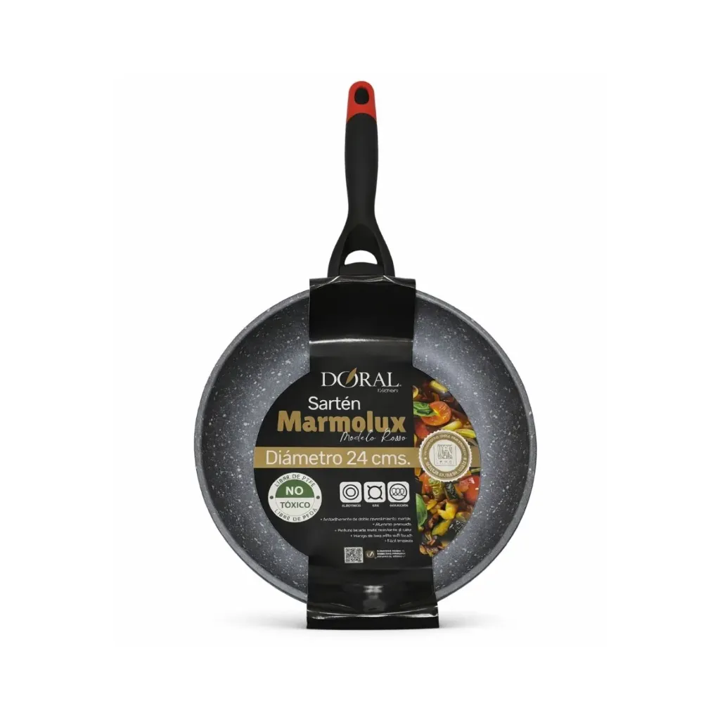 [5237] Sarten marmolux gris 24 cm - Doral