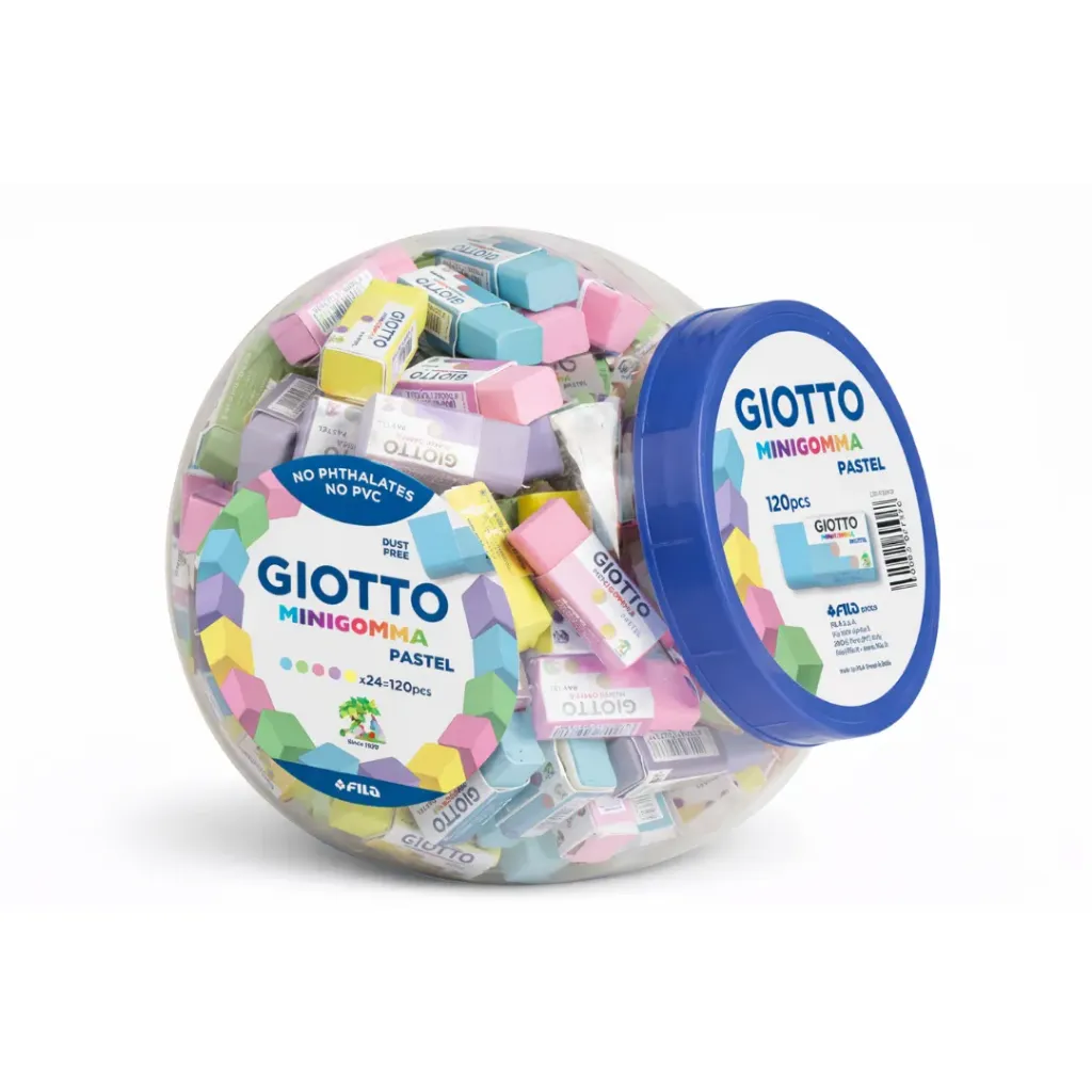 [2617-pastel] Pote de gomas de borrar color pastel/flúor 120u - Giotto (pastel)