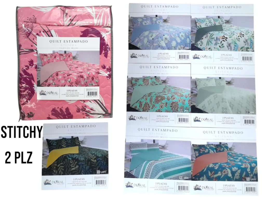 [5242] Cubrecama quilt stitchy 2.0pl estampado - Doral