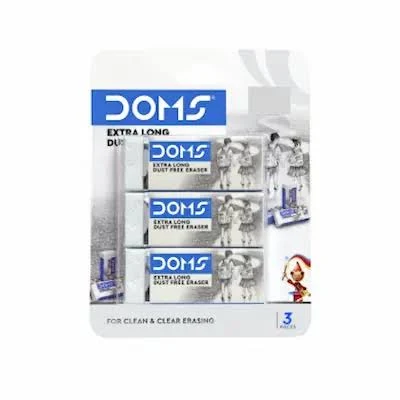 [kit-4968] Caja 20 unidades Blíster 3 gomas de borrar extra long - Doms / 782084