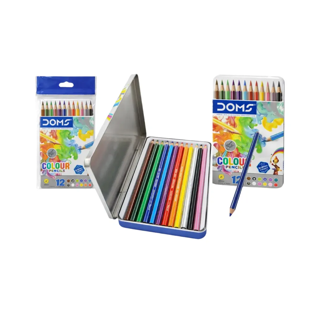 [kit-4319] Caja 12 unidades Lata lápices de 12 colores - Doms / 7204