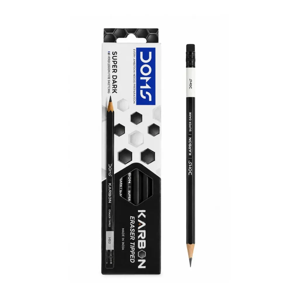 [kit-258] Caja 12 unidades Lápiz grafito super dark número 2 HB con goma - Doms / 787447