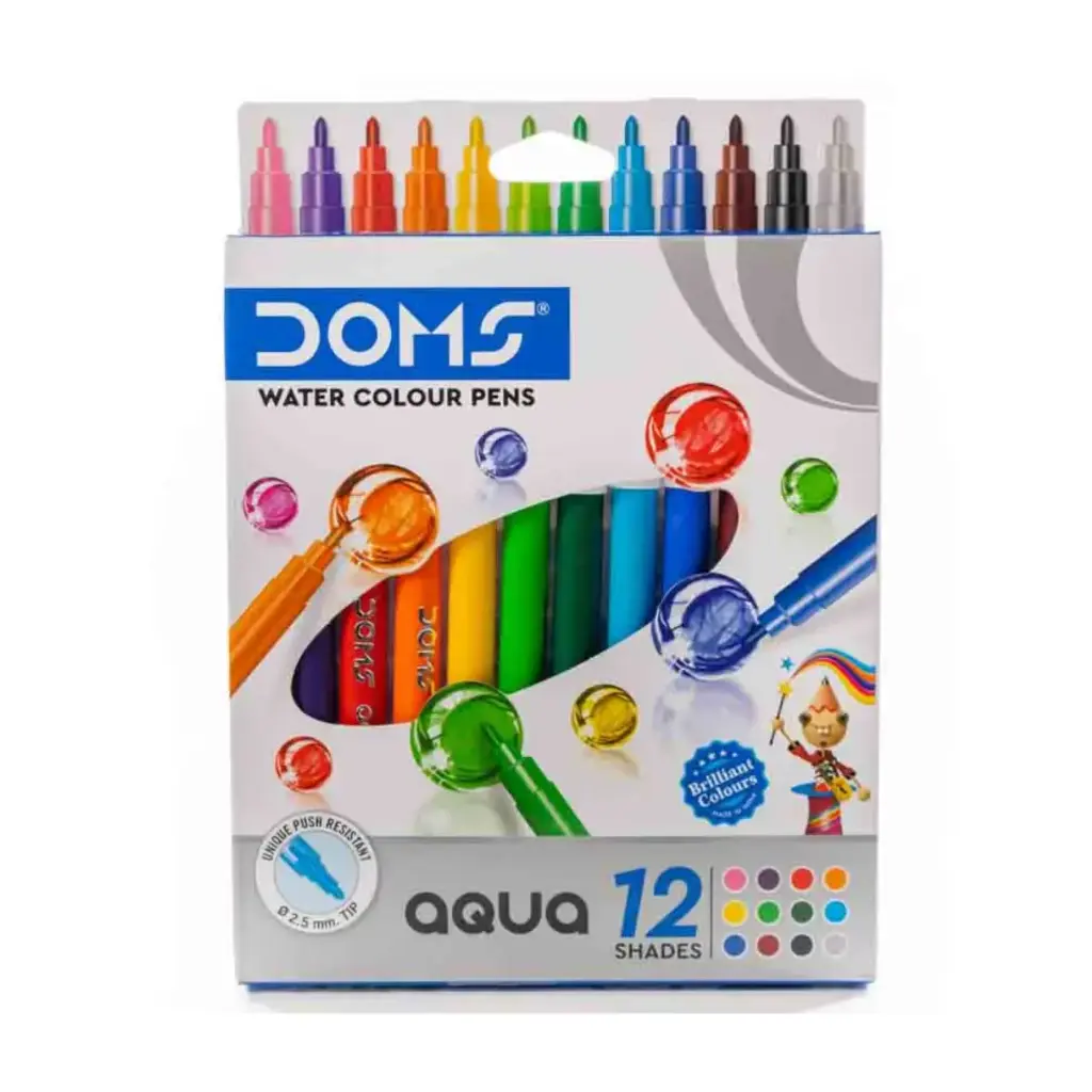[kit-4963] Caja 10 unidades Marcadores water colour pens 12 colores - Doms / 772658