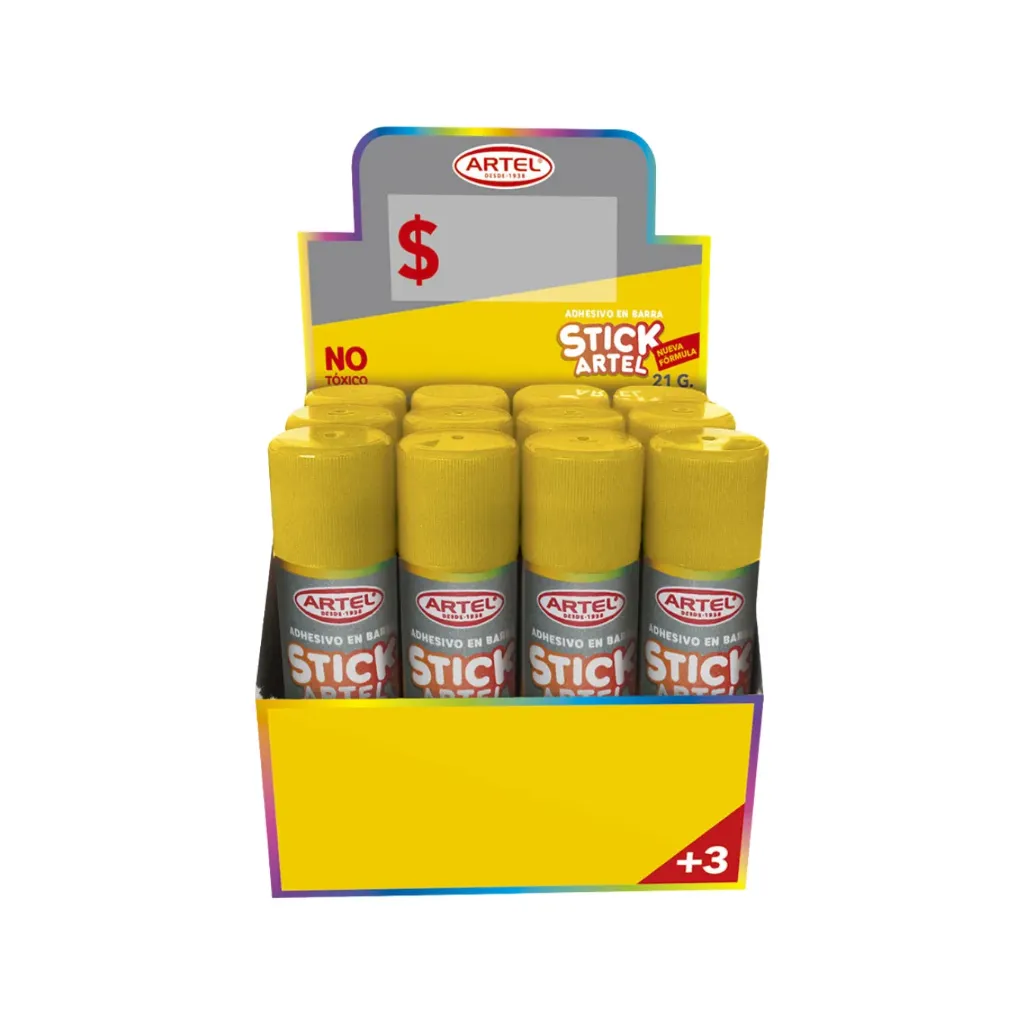 [kit-1933] Caja 12 unidades Adhesivo en barra 21gr - Artel