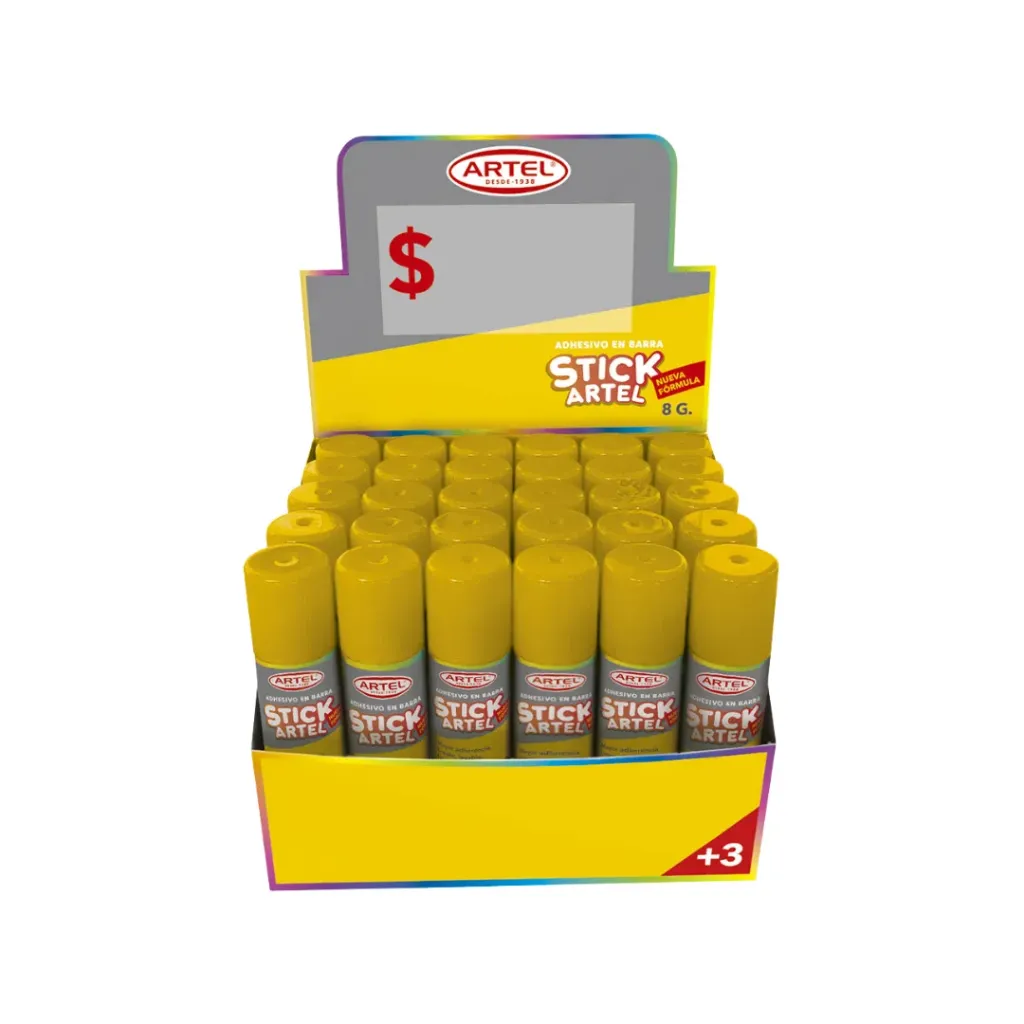 Caja 30 unidades adhesivo en barra 8gr - Artel