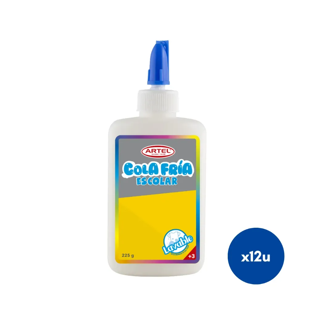 Caja 12 unidades Cola fría 225cc uso escolar - Artel