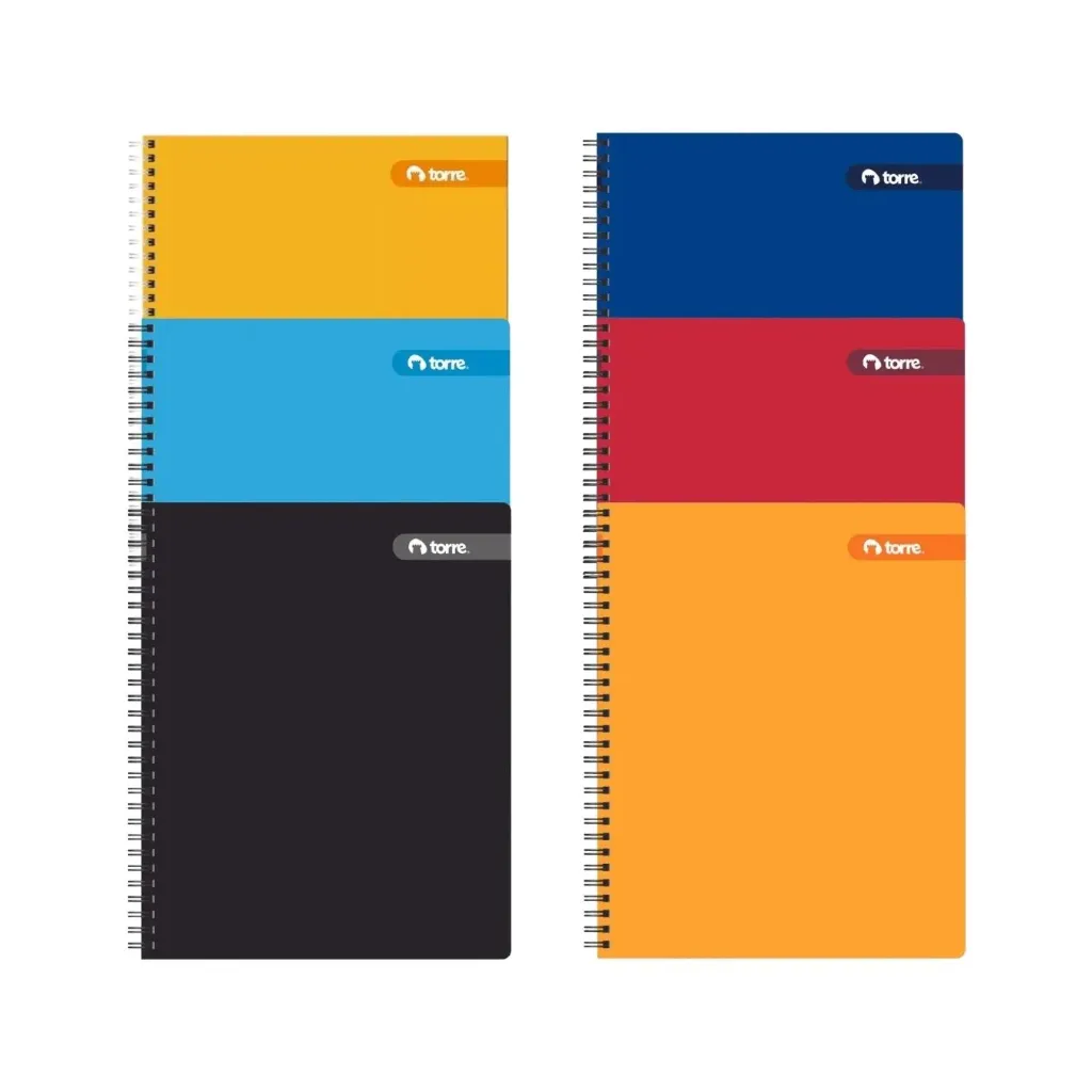 Pack 10 unidades cuaderno universitario colores 7mm 100 hojas - Torre / 13297