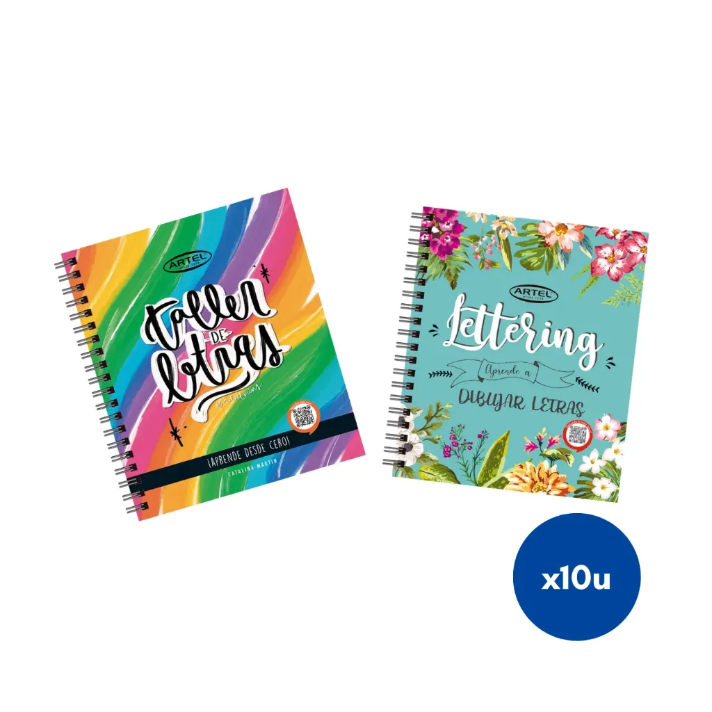 [kit-3116] Caja 10 unidades Libro lettering - Artel