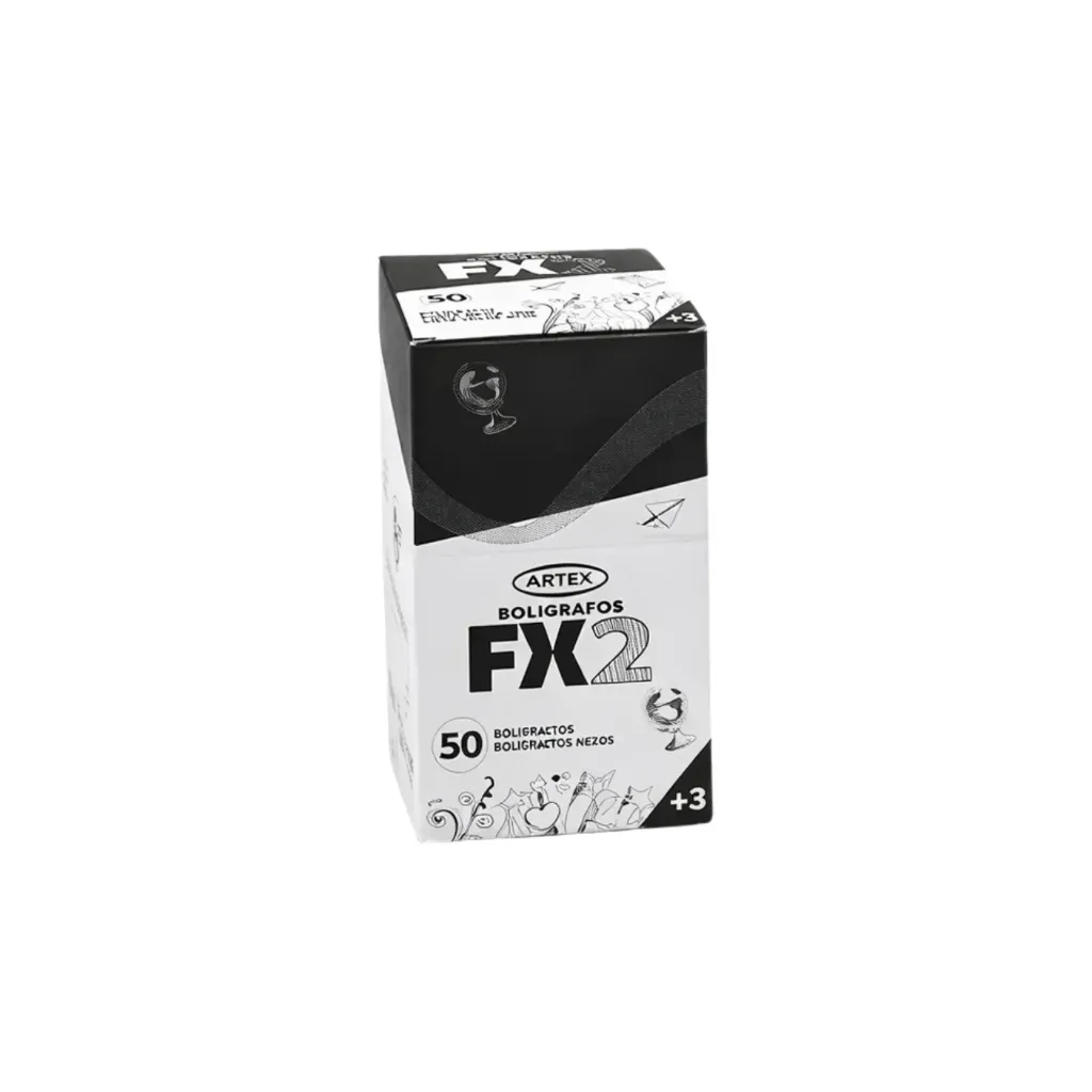 [kit-1637-negro] Caja 50 unidades Lápiz pasta punta media FX 1.0 - Artel (negro)