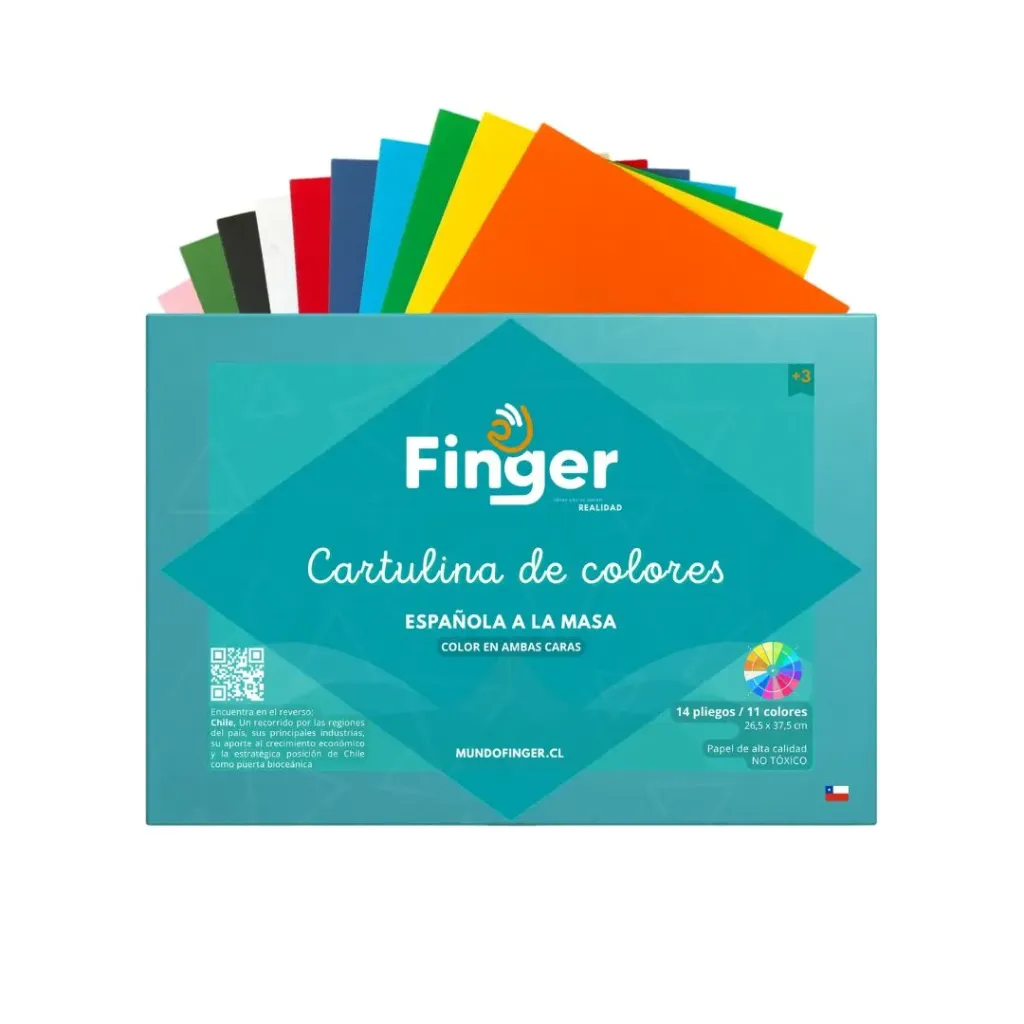 Pack 25 unidades carpeta cartulina colores - Finger / AASH0103