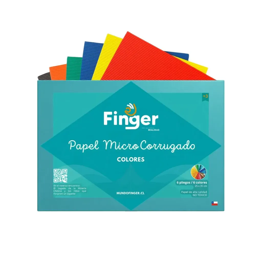 Pack 25 unidades carpeta cartulina microcorrugada - Finger / AASH0108