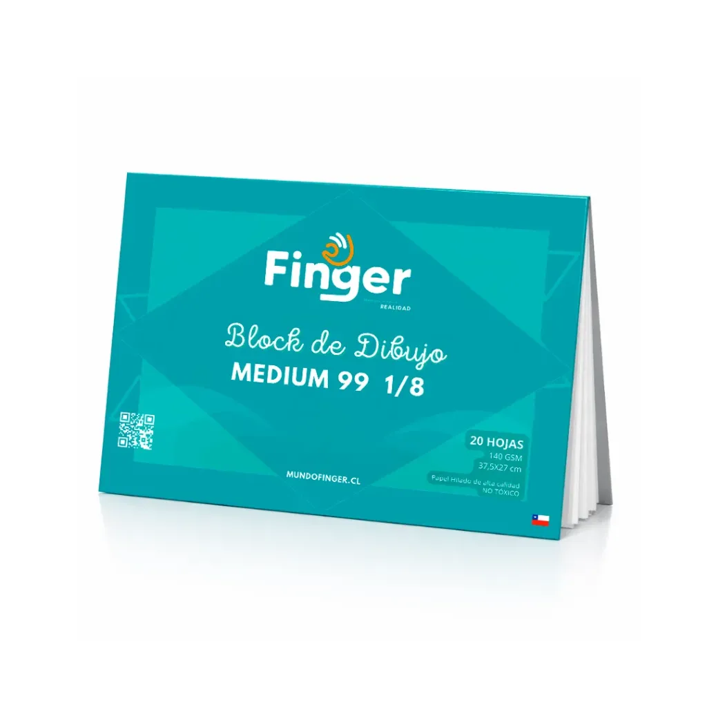 [kit-4802] Caja 25 unidades Block de dibujo medium 99 1/8 20 hojas - Finger / AASH0107