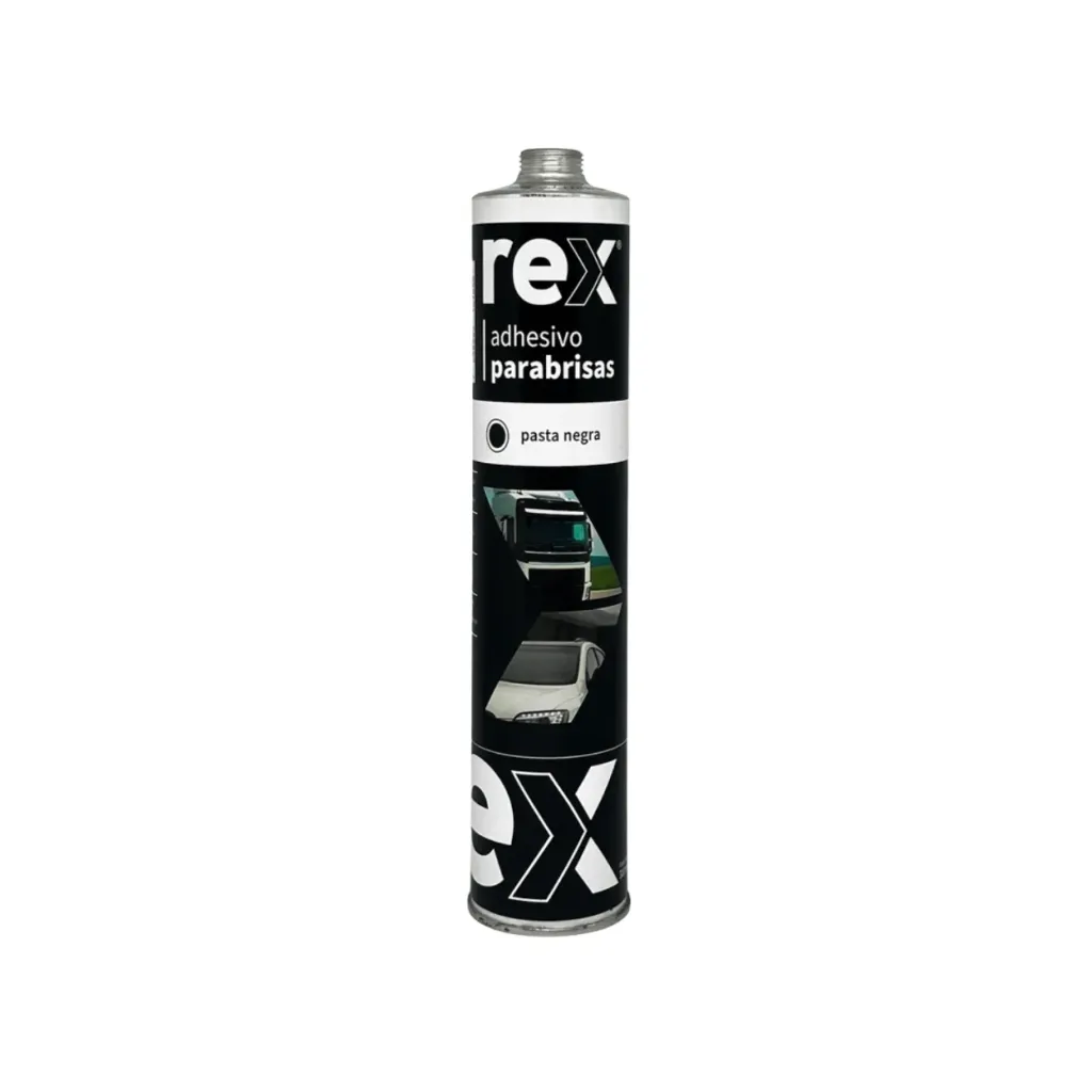 [kit-4920] Caja 12 unidades Adhesivo parabrisas negro 310ml - Rex / 30208