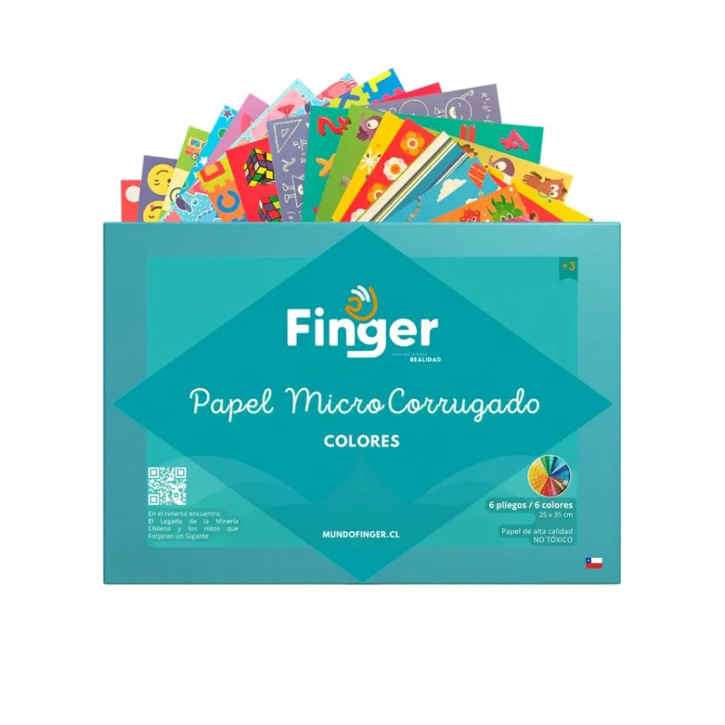 [kit-4992] Caja 25 unidades Block papel lustre entretenido - Finger / AASH0107