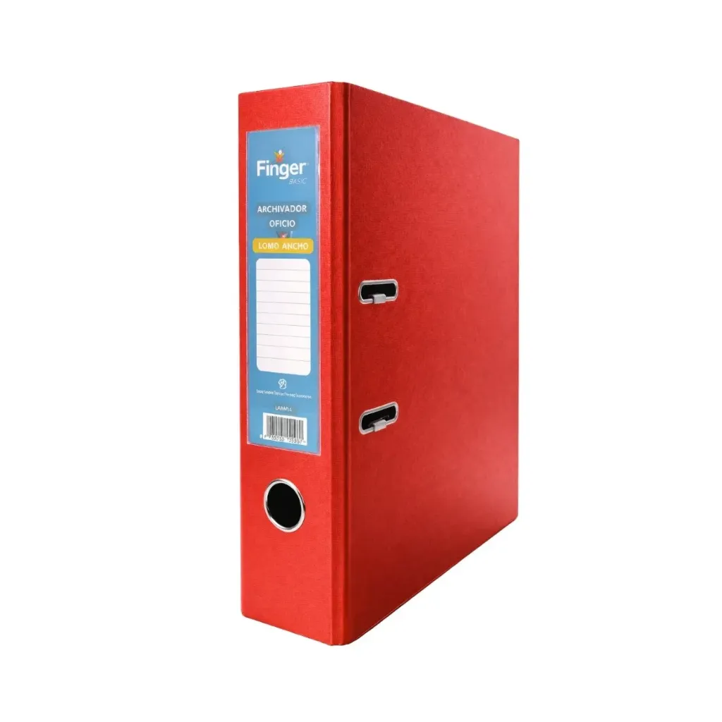 [kit-3001] Pack 10 unidades Archivador oficio lomo ancho burdeo - Finger / AA3714