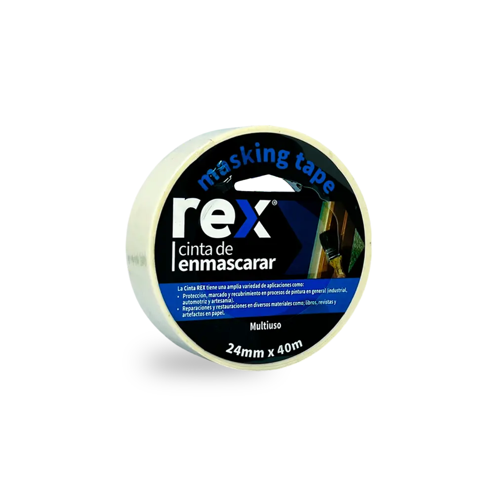 Caja 72 unidades cinta masking 24mm 40mts - Rex / 30403
