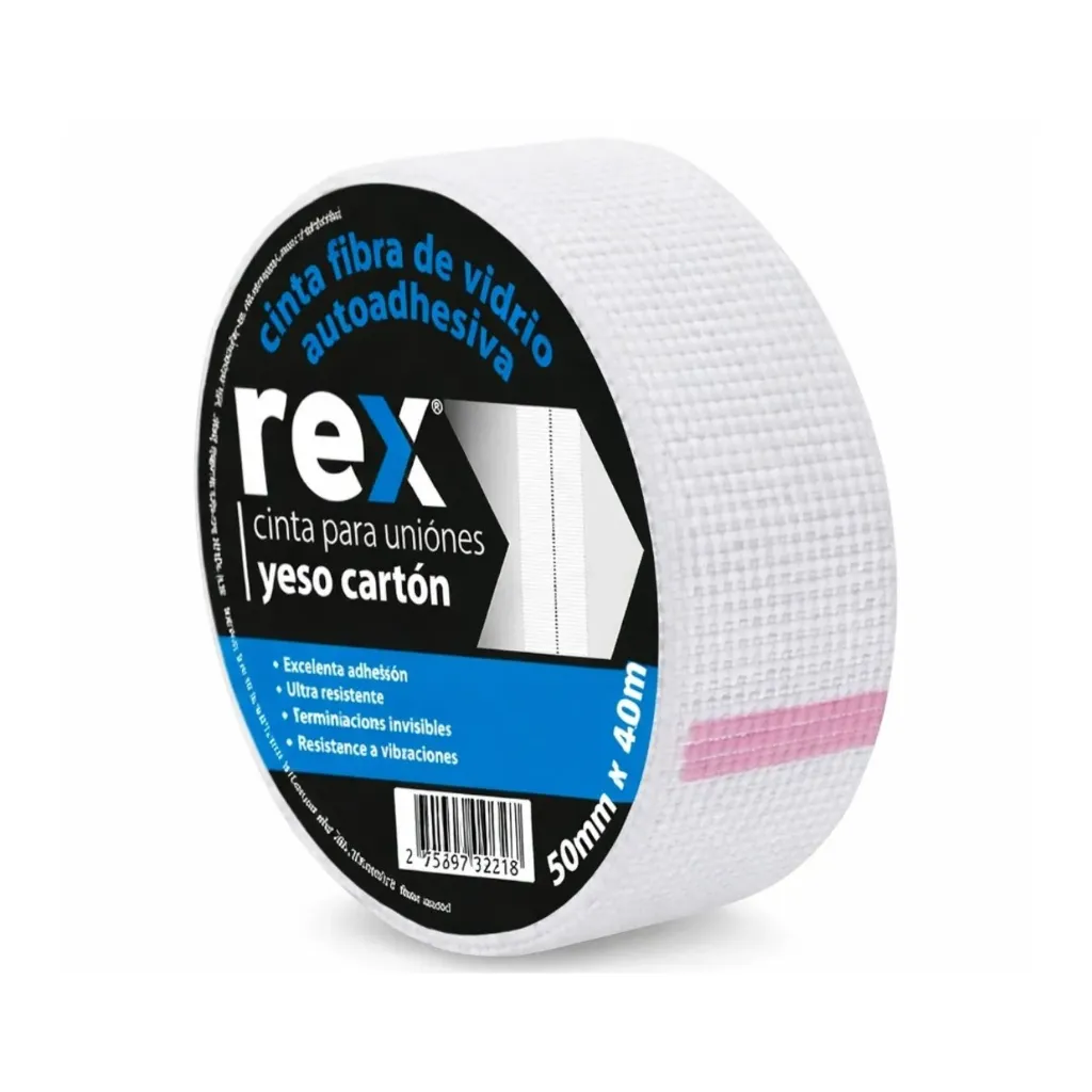 Caja 36 unidades cinta tapajuntas 50mm 40mts - Rex / 30396