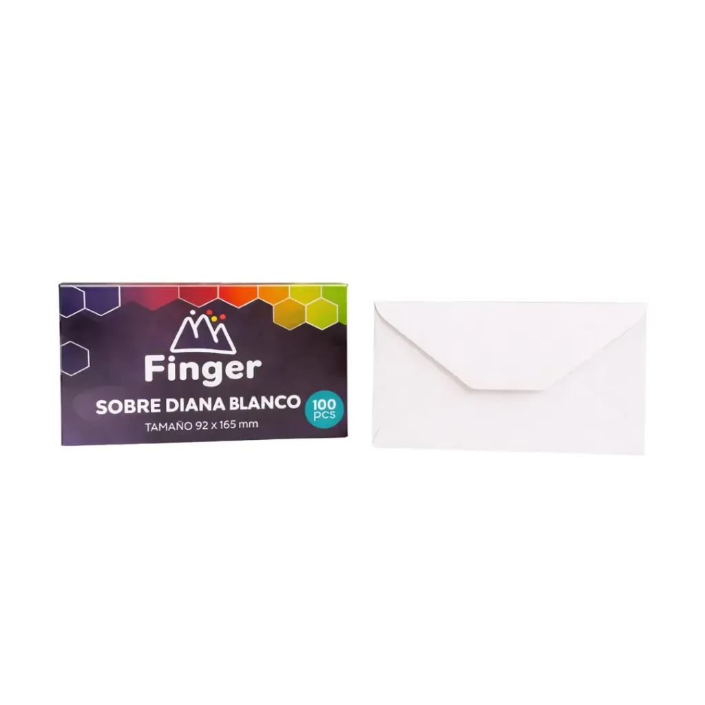 [kit-3822] Pack 100 unidades Sobre tamaño diana blanco - Finger / AA3505
