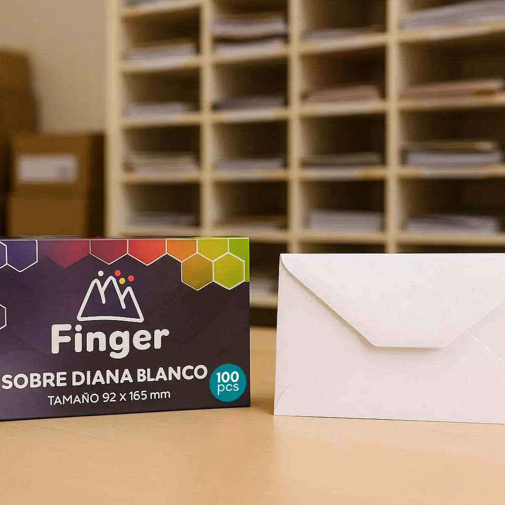 Pack 100 unidades sobre tamaño diana blanco - Finger / AA3505