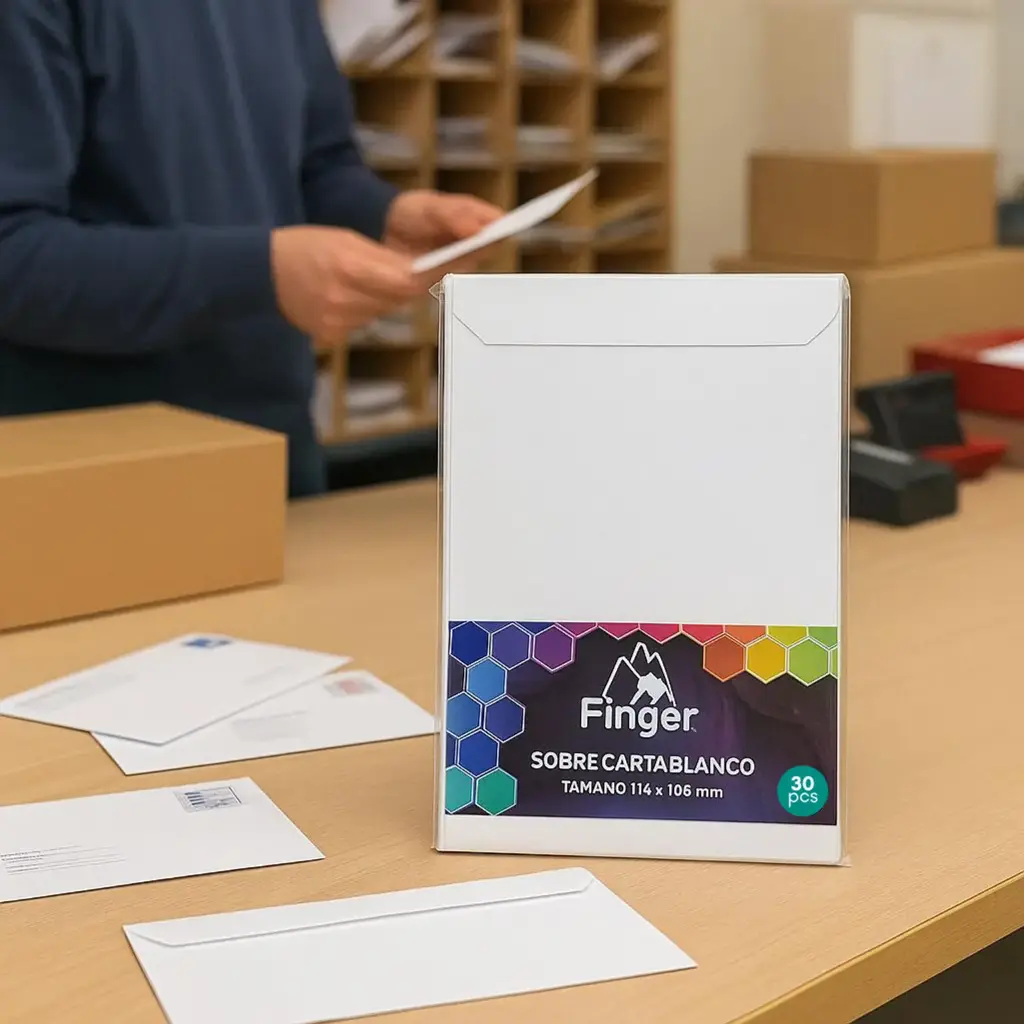 Pack 30 unidades sobre tamaño carta blanco - Finger / AA3508
