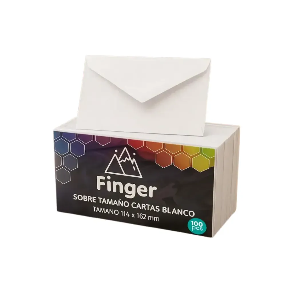 [kit-452] Pack 100 unidades Sobre carta 114x162mm - Finger / AA3509-1