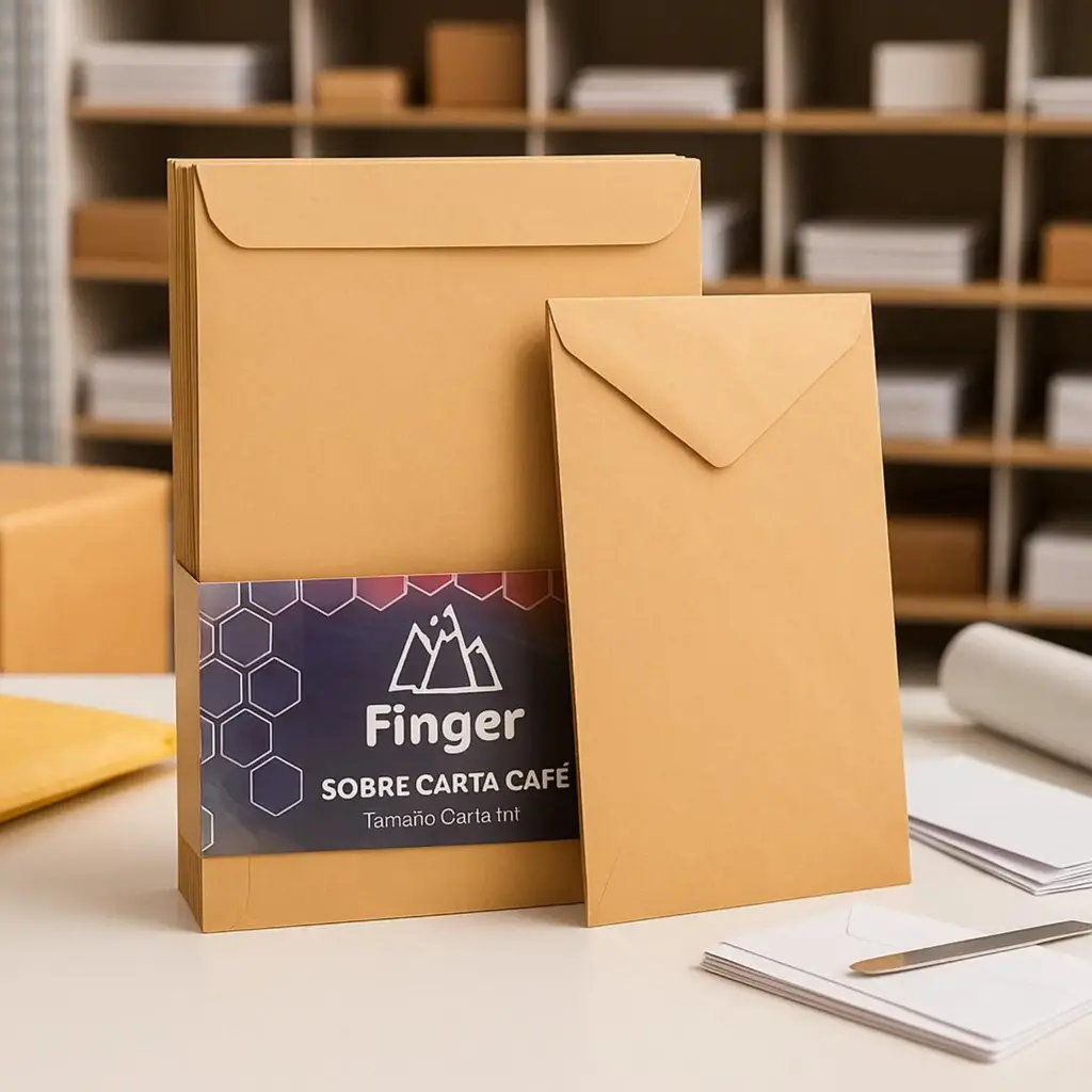 Pack 30 unidades sobre tamaño carta café - Finger / AA3509