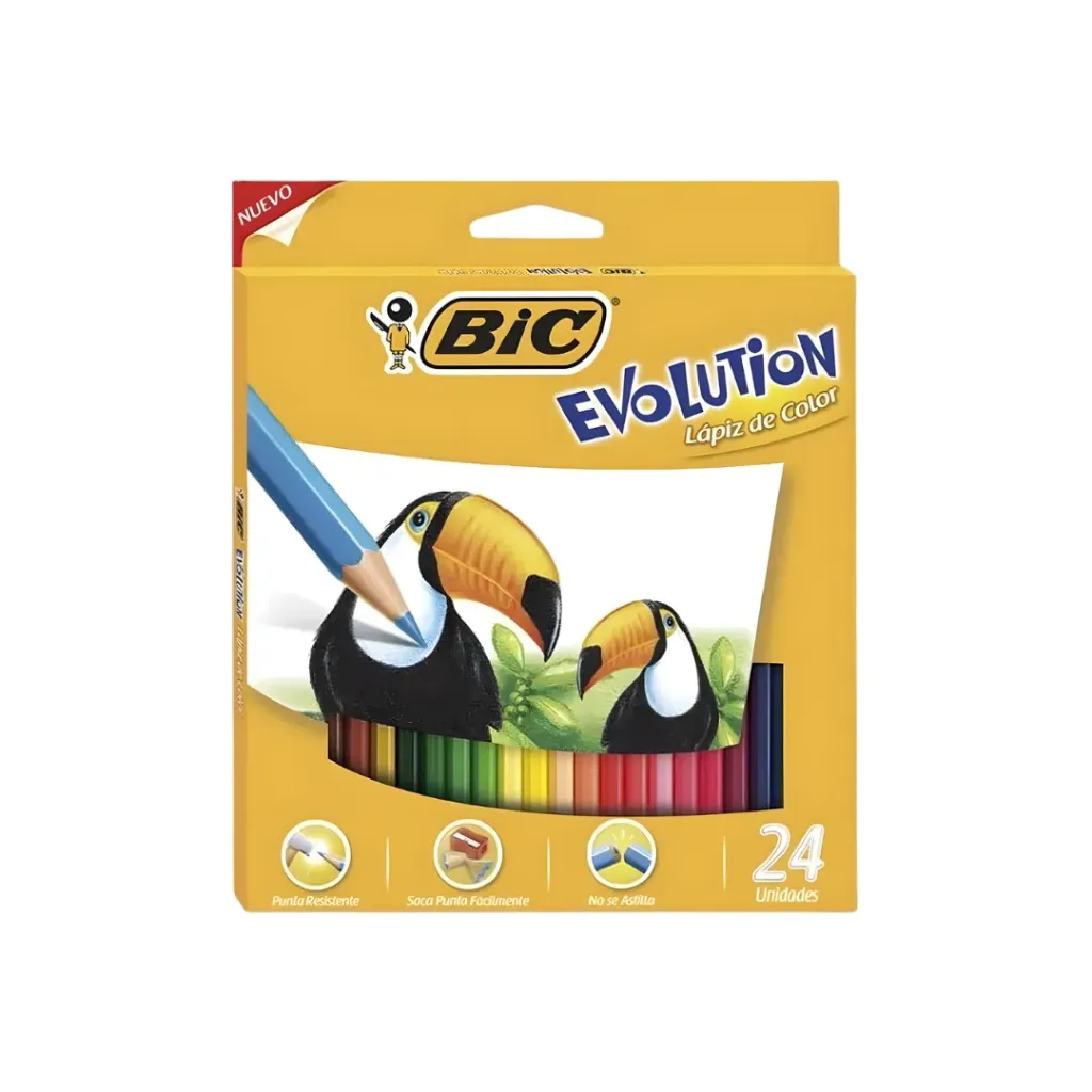 [kit-3684] Caja 3 unidades Lápices de color 24 colores - Bic