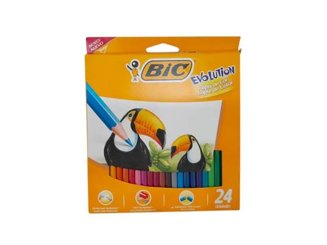 Caja 3 unidades lápices de color 24 colores - Bic