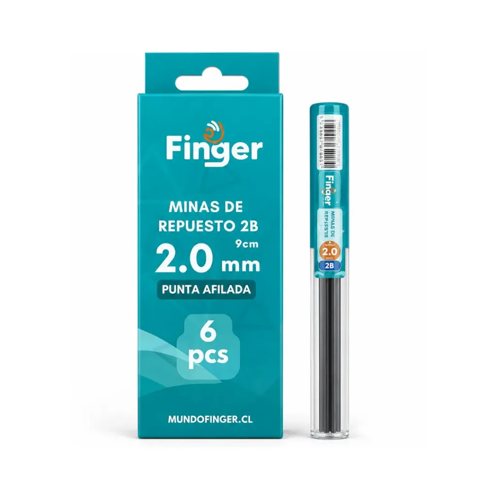 [kit-4987] Caja 12 unidades Minas de repuesto 2.0mm - Finger / AA6108-2